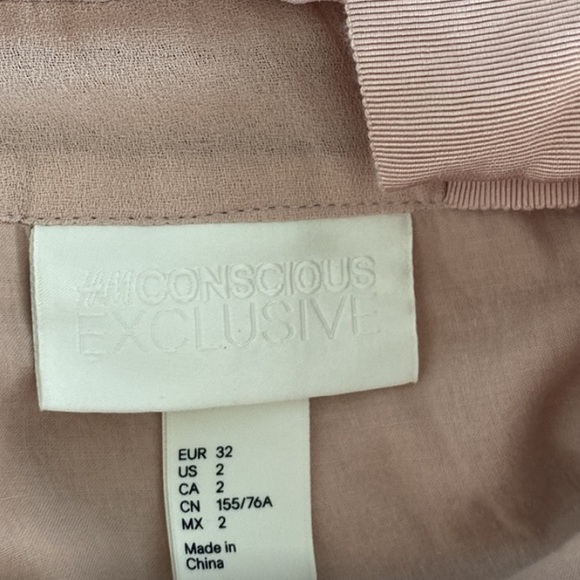 RARE! 💞💖 - H&M Conscious EXCLUSIVE Women's Pink Frilled Chiffon Dress 💕 - Picture 13 of 15